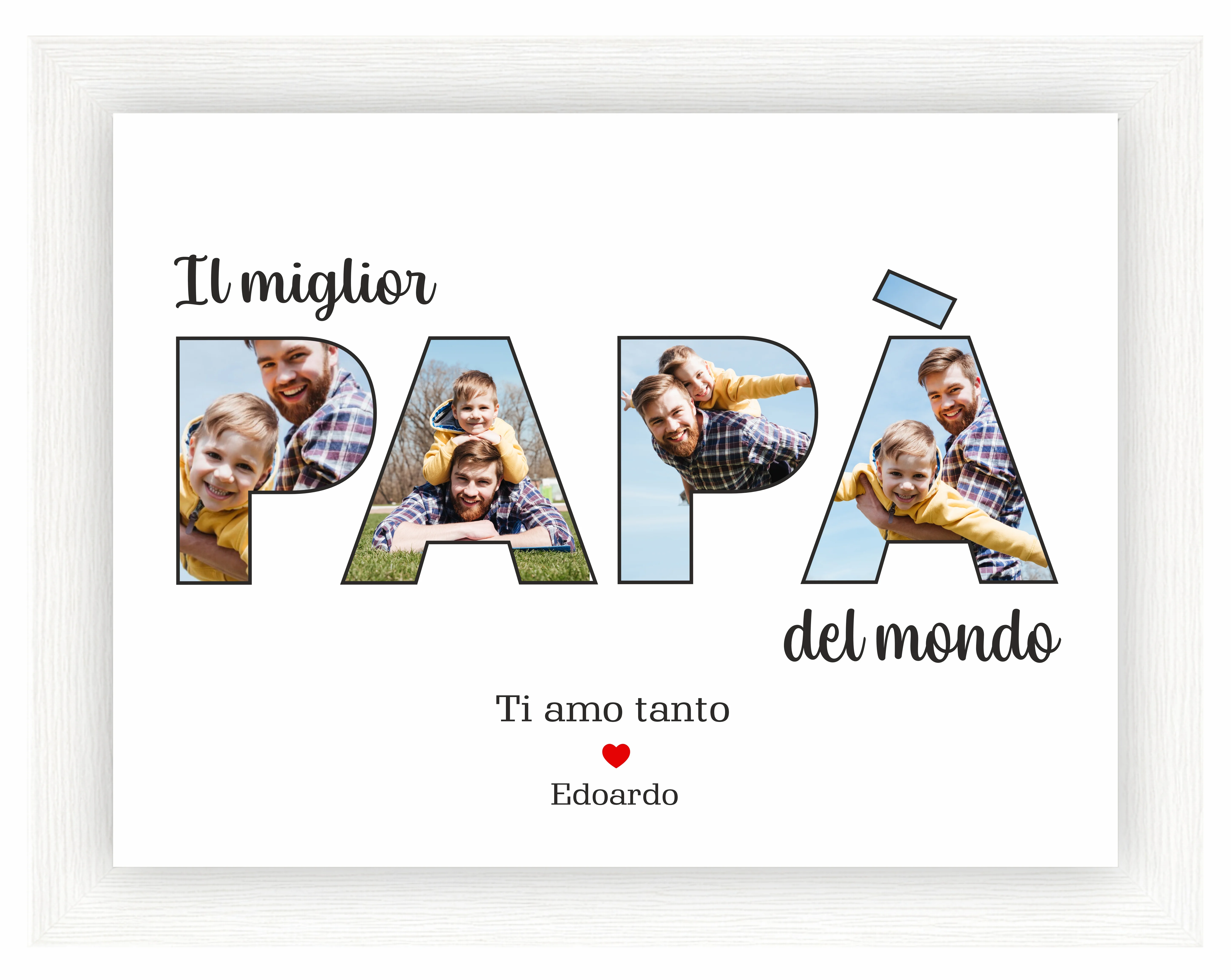 Portafoto papà - Cornice Bianca